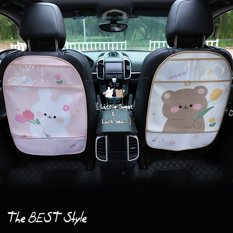 Almohadilla antipatadas para niños, Protector de cubierta trasera de asiento de coche para niños, alfombrilla antipatadas con bolsa, almohadilla antipatadas impermeable, 1 ud.