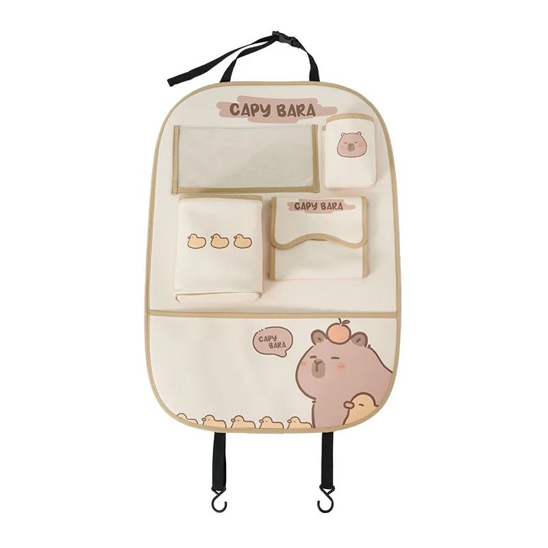 Almohadilla antipatadas para niños, Protector de cubierta trasera de asiento de coche para niños, bolsa de almacenamiento de alfombrilla antipatadas de dibujos animados, impermeable, 1 ud.