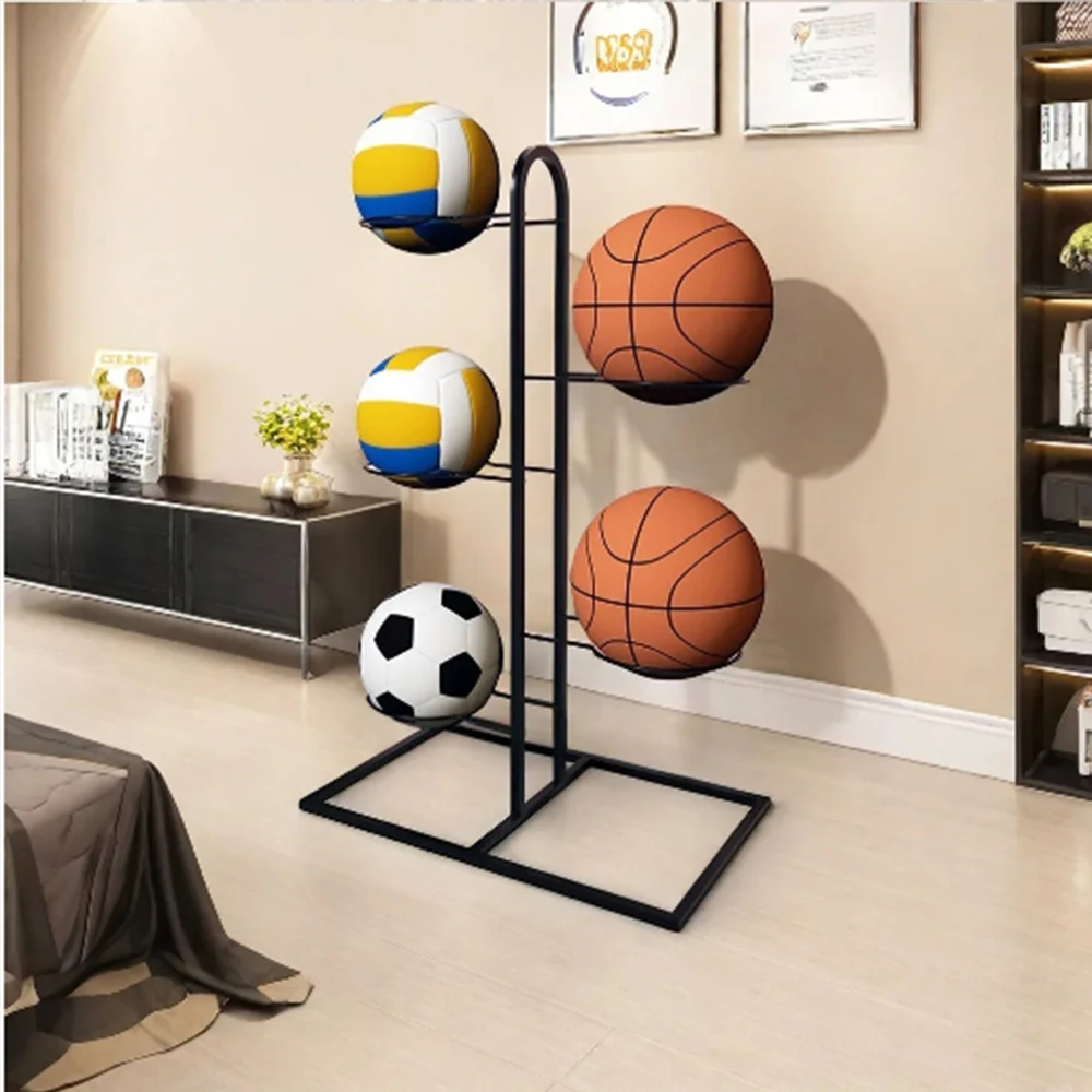 Estante de almacenamiento de baloncesto para niños de interior, cesta de almacenamiento de fútbol, estante colocado, soporte de voleibol para jardín de infantes, espacio