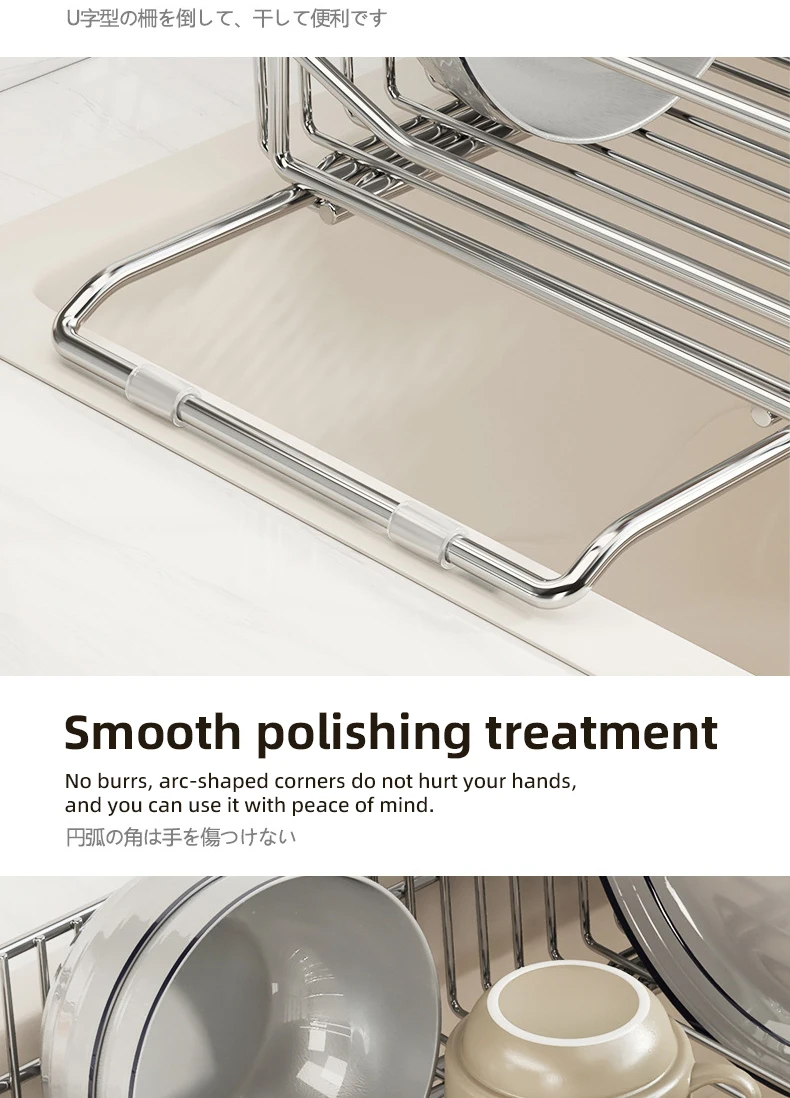 Accesorios de cocina, plato de fregadero escalable, soporte para cuencos de almacenamiento, escurridor de secado de platos de cocina de acero inoxidable 304, estantes organizadores