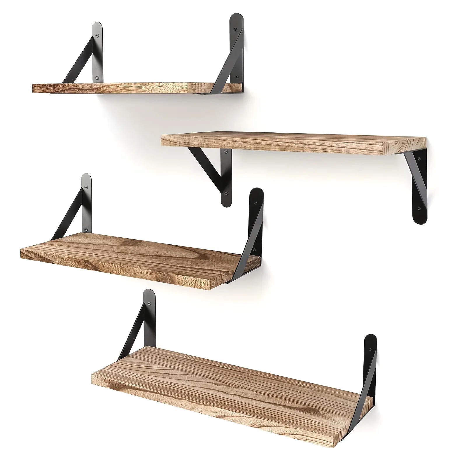 Estante de almacenamiento de pared de madera, organizador de estante de almacenamiento decorativo Simple para baño, dormitorio y sala de estar
