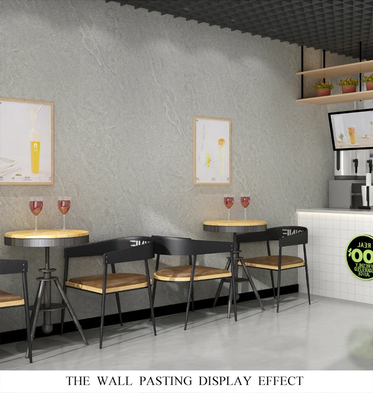 1/3/5MCement Pattern Gray Floor Sticker Waterproof Retro Industrial Self-adhesive Wallpaper Coffee Shop Restaurant Decor Sticker