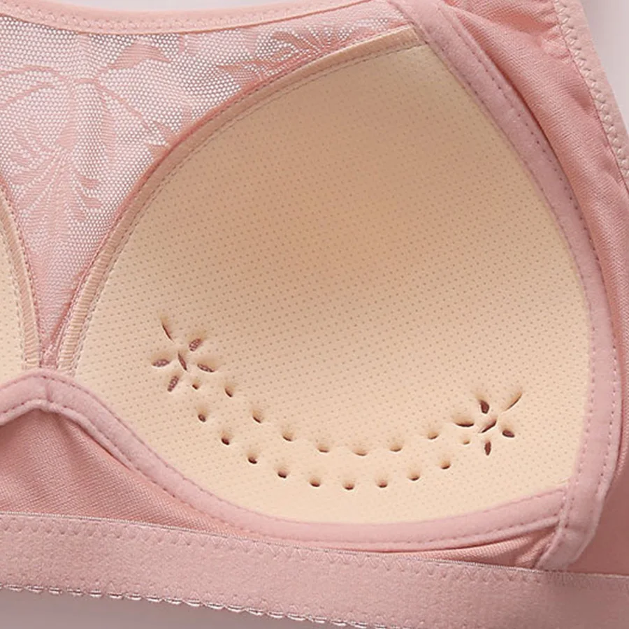 1/2 Uds 36-46 ropa interior de mujer talla grande Sexy encaje Push Up Top sujetador anillo de acero suave transpirable Sexy señoras Brassier