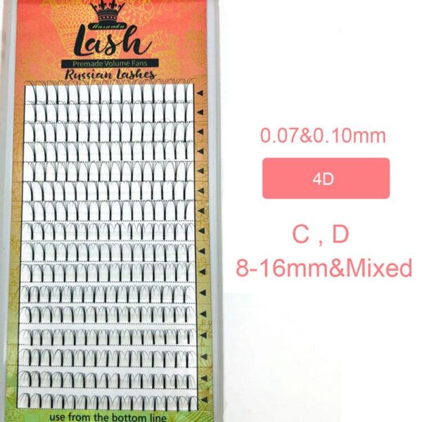 36949-prwtbb.jpg 0.7-0.15 mm Thickness Premade Eyelashes 16 Rows Set