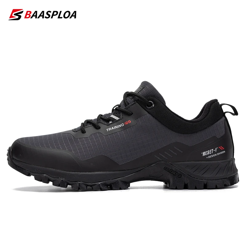 Baasploa, zapatos de viaje para senderismo antideslizantes y resistentes al desgaste para hombre, zapatillas deportivas impermeables a la moda para exteriores, zapatos deportivos cómodos para hombre