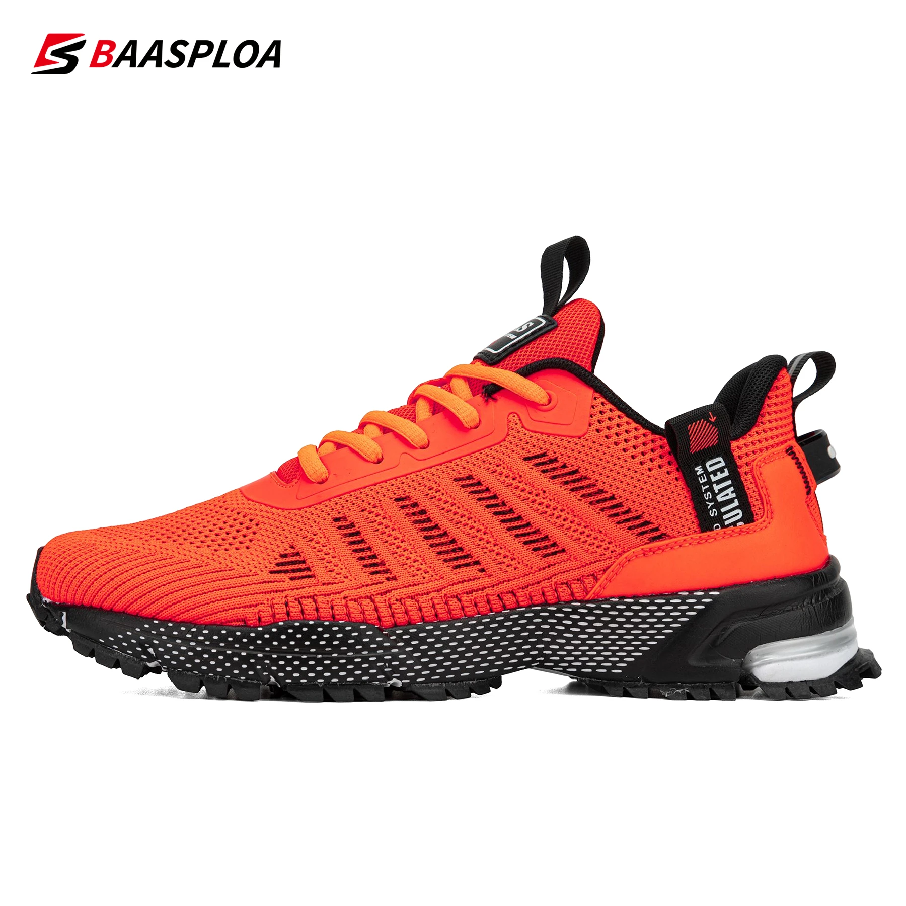 Baasploa, zapatillas para correr para hombre, zapatillas deportivas transpirables de malla para hombre, zapatillas informales ligeras a la moda, zapatillas antideslizantes con cordones de talla grande 50
