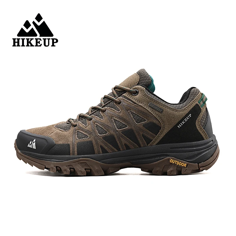 HIKEUP, recién llegado, zapatos de senderismo para hombre, transpirables con cordones, Trekking, amortiguación para hombre, escalada al aire libre, turismo, zapatillas para hombre