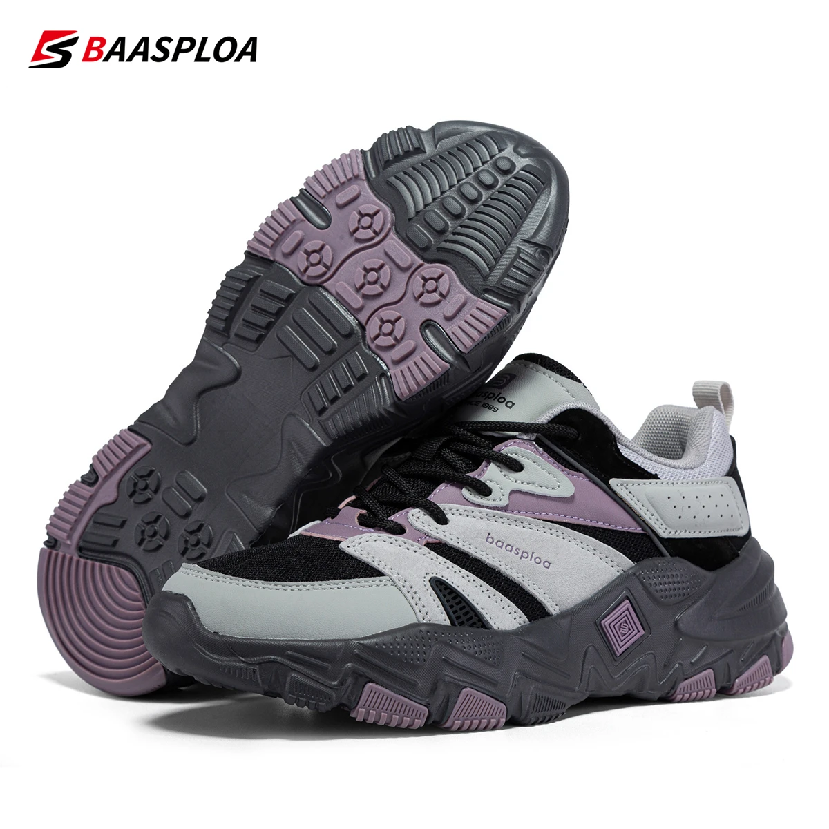 Baasploa-zapatillas de deporte de malla transpirable para mujer, zapatos informales para caminar, cómodos, transpirables, antideslizantes, tenis al aire libre