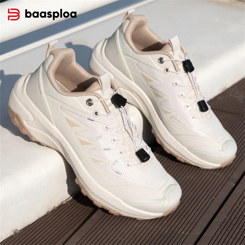 Baasploa, zapatos de senderismo para mujer, nuevas zapatillas de deporte transpirables de malla para exteriores, zapatos deportivos cómodos para mujer, antideslizantes, resistentes al desgaste, escalada