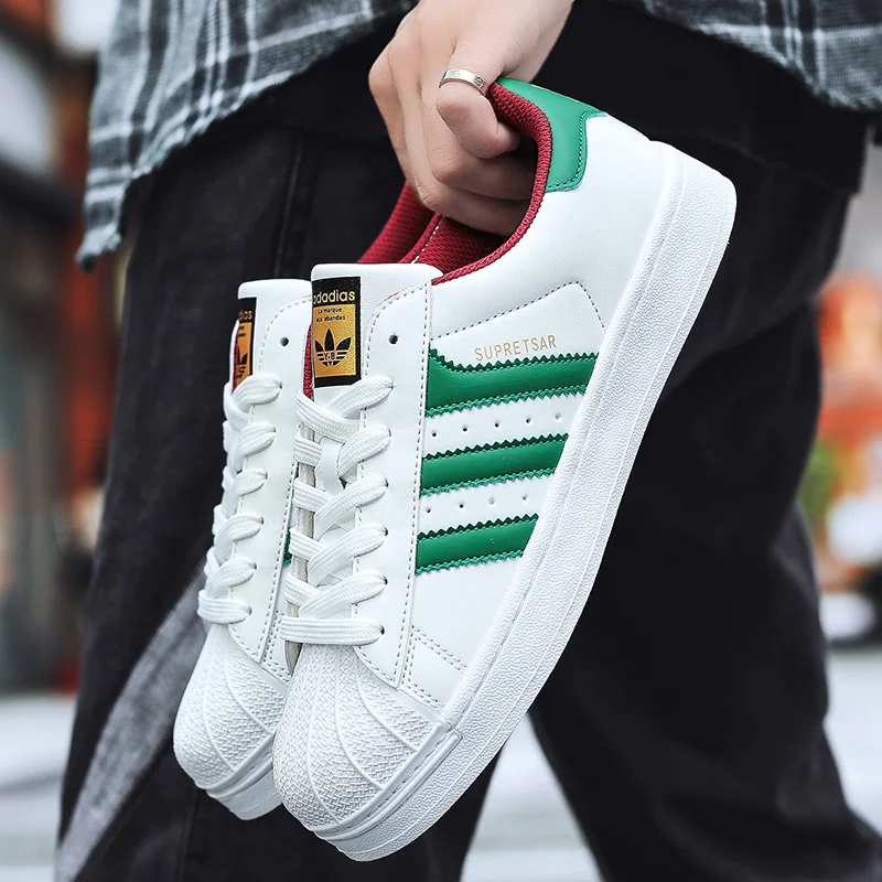 2025 Verano Transpirable Cómodo Alta Calidad Nuevo Color A juego Amantes Salvaje Casual Adidas Superstar Foundation Sneaker 35-45